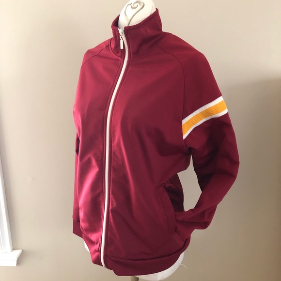 GAP Retro Old School Jacket Burgundy & Gold - Size XS! - Picture 1 of 7